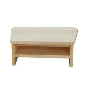 우드핏 원목 모니터 받침대 미니 2단