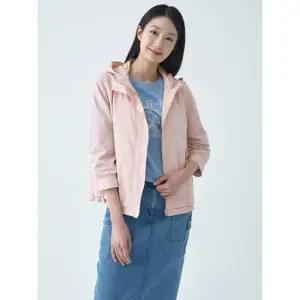 [지센] 여성 후드 프린트자수 숏 코트 LCCAO329_LP