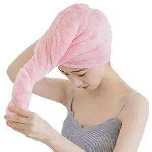 [생활] 욕실 샤워 헤어타월 극세사 긴머리 드라이 머리수건