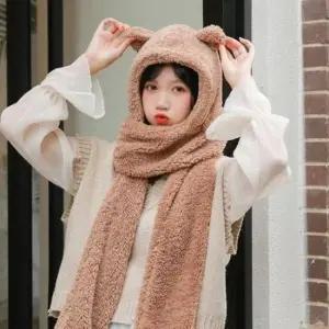 털 후드 머플러 후드덮개 목도리