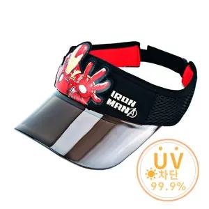 마블 아이언맨 블랙 UV차단 썬캡 753757바이저모자 UV 선캡 어린이 키즈 패션