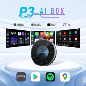 OttoAIBOX P3 CarPlay AI Box 무선 안드로이드 자동 미니 HDMI TV 박스 용 자동차 액세서리 Toyota Kia Hyu