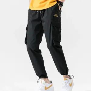 캐주얼 남성 봄 가을 여름 허리밴딩 조거 배기 팬츠 erm1+7OUN