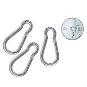 땅콩 강철 카라비너 4mm 소형 16개 스틸비너 스테인레스 캠핑 텐트