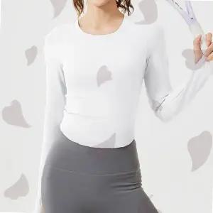 여성 라운드넥 긴팔 운동복 스포츠웨어 요가 피트니스 헬스 러닝 티셔츠