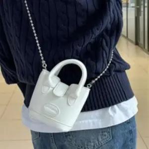 [패션] 여성 체인 미니 크로스백 데일리 휴대폰 소형 가방 숄더백