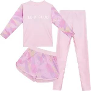 해피 체리 걸스 래쉬 가드 수영복 3피스 긴팔 수영 셔츠 반바지 긴바지