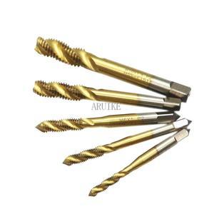 Hss 티타늄 강스틸 나사 탭 코팅 미터법 나선형 스레드 M2M2.5 M3 M3.5 M4 M5 M6 손 오른쪽