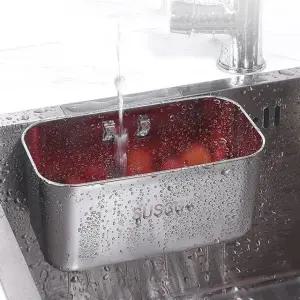 무타공 스텐 음식물 거름통 싱크대 거름망 다용도 거치대 수세미 음식물쓰레기 스텐컬러