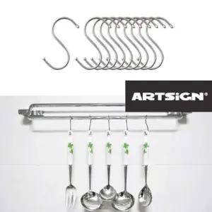 주방걸이 S고리 후크행거 중형 10개S자고리 소품걸이 옷걸이 후크고리 매장걸이
