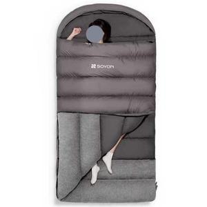 와이드침낭 빅사이즈 텐트이불 갈색 겨울 성인용 비박 Explo 여행 그레이 벨벳