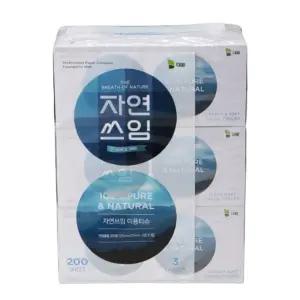 자연쓰임 각티슈 200매 x 3개입