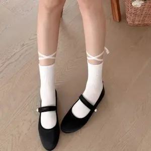 여성메리제인 진주 스트랩 포인트 발레리나 여성 메리제인 슈즈 5FWY