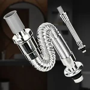 D-원터치 주름관 아이트랩 세면대 물마개 배수관 교체 하수구트랩 팝업 배관 기부속