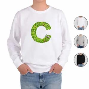 맨투맨 전색상 알파벳 씨 C 곤충 디자인 프린트셔츠 AFX7+8cWM