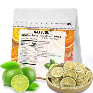 칵테일용 건조 라임 슬라이스 8.8온스/250g 건조 라임 구식 음료 가니쉬, 과일 차 베이킹 요리용 설탕 신선한 건조 시트러스 칩 없음
