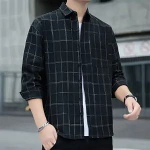남성 체크 긴팔 셔츠 캐주얼 남방 봄가을 데일리 남자 셔츠