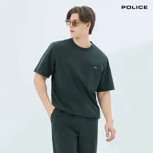 [택가 89,000원] 폴리스 남성 카키 썸머 반팔티셔츠 P4ST201MKHA