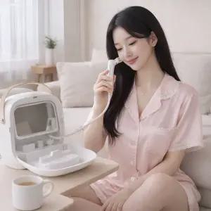 아쿠아필 앤 부스터 피지제거 블랙헤드 모공관리 워터필링기 수분관리 홈케어 피부관리기