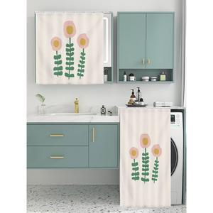 화장대 거울 가림막 화장실 수납장 욕실 커튼 미닫이 세면대 커튼형 가리개커튼 가리개