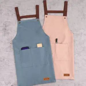 생활 방수 앞치마 가벼운 심플한 생활 방수 앞치마 바리스타 카페
