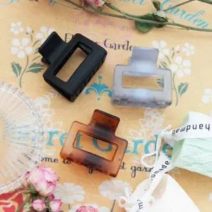 아이스컬러 사각 소형 무광 올림머리 집게핀 10colors