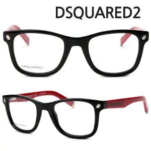 [리퍼브] 디스퀘어드2 안경테 DQ5005 01A 사각 패션 뿔테 남자 여자 레드 템플