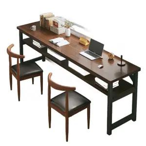 컴퓨터책상 원룸 거실활용 2인 서재 모던 긴테이블 학습책상 공부 티테이블