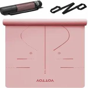 요토이 요가 매트 72인치 x 32인치 1/3인치 엑스트라 와이드 논슬립 운동 피트니스 스트랩 백이 있는