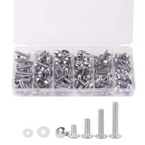 윈토윈 160pcs M5 M6 모터사이클 페어링 볼트 모음 키트 윈드스크린 나사 패스너 스포츠바이크 고정