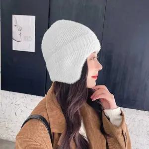 비니 방한 여성 귀달이모자 기모 안감 귀여운 따뜻한 taZ1+8PZk