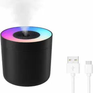 침실용 NeteHon 230ML 가습기 가정용 공기 식물 실내 소형 LED 컬러 그래디언트 라이트 책상 자동차 여행