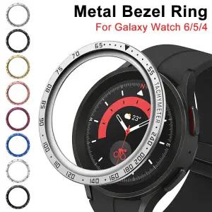 삼성 갤럭시 워치용 메탈 베젤 링 시계 6 클래식 회전 시간 체중계 보호 커버 5 4 40mm 44mm 47mm 43mm