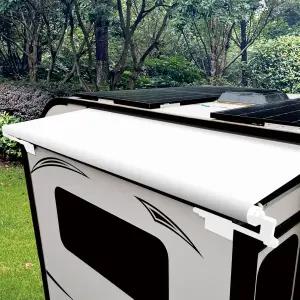 SHADEPLUS RV 슬라이드 아웃 차양 모듈형 캠핑카 키트 토퍼 5륜 여행 트레일러 및 모터홈 화이트 7피트
