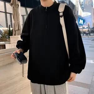 반집업 긴팔 티셔츠 남성 베이직 무지 맨투맨 IS-TS17