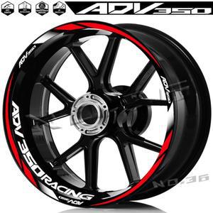 오토바이 휠 스티커 림 허브 데칼 반사 스트라이프 테이프 액세서리 ADV 350 Adv350 2023 방수