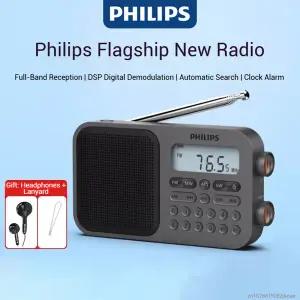 호환   필립스 TAR6108 MWFMSW 라디오 이어폰 잭이 있는 포켓 야외 캠핑을 편리한 소형 블루투스 라디오