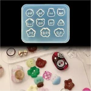 게하이우 3D 버튼 네일 몰드 다양한 모양 버클 실리콘 액세서리 젤 아트 매니큐어 도구