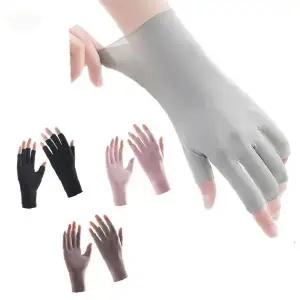 냉감 반장갑 손등커버 여름 자외선차단 운전 골프 스포츠 지문방지 얇은 손가락없는