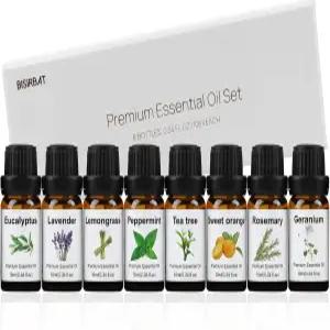 에센셜 오일 세트 - 가정용 디퓨저 공기 청정 용 천연 순수 상위 8가지 마사지용 아로마테라피 캔들 비누
