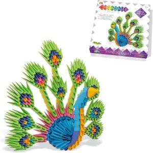 크리가미 피콕 종이접기 세트 - 창의적 탐구를 위한 대형 3D 모듈형 종이 아트 키트 클리어