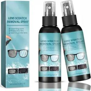 2PCS 렌즈 스크래치 제거 청소 및 스크린 안경 연마 세정액 키트 선글라스용 수리 도구 포함