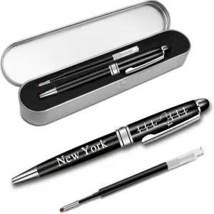 BLUPARK 뉴욕 지도 롤러 볼펜 기념품 선물 하트비트