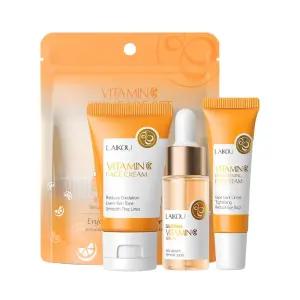 스킨 케어 세트 비타민 C 뷰티 선물 여성용 세럼 크림 페이스 여행 키트 엄마 아내 여동생 딸 TSA 친화적인