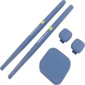 가상 에어 드럼 세트 전기 스틱 스틱이 있는 전자 청소년용 선물파란색