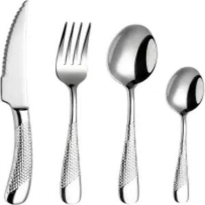 가정용 주방 레스토랑 결혼식 파티를 위한 스푼 나이프 포크가 포함된 미러 폴리싱 식기 세트 18/10