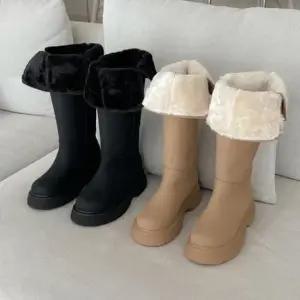 포근한무드 퍼안감 롱부츠 심플 캐주얼 데일리 여성 5FWY