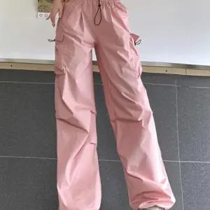 여성 카고 팬츠 밀리터리 줌바댄스 방송댄스복 힙합 핑크 XL