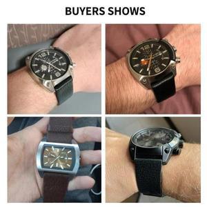 디젤 시계용 고급  가죽 시계 밴드, 프라이데이 시리즈, Dz4323 Dz4318 Dz4329 소가죽 방수 스트랩, 24mm,