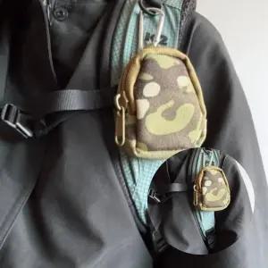 이어폰 수납용 밀리터리 백팩 파우치 키링 가방 고리 장식용 미니 가방 모양 소품 수납포